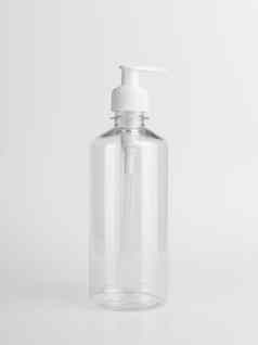 空白模型塑料透明的瓶自动售货机不通风的泵标签广告过来这里肥皂酒精奶油化妆品