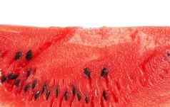 纹理红色的成熟的西瓜棕色（的）种子