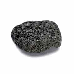 黑色的奇怪的岩石孤立的白色