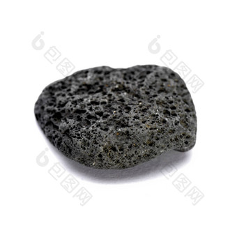 黑色的奇怪的岩石孤立的白色