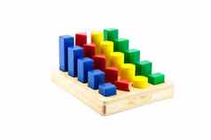 玩具木块多色建筑建设砖孤立的