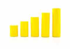 建筑日益增长的金融图黄色的颜色木玩具