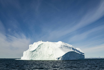 冰山冰川北极自然景观格陵兰岛冰山伊卢利萨特冰峡湾影响气候改变全球气候变暖
