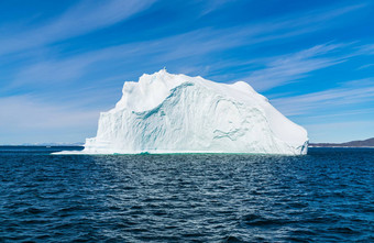 气候改变冰山冰冰川北极自然格陵兰岛