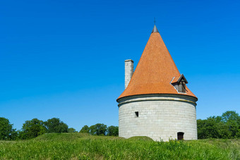 塔萨拉马岛城堡爱沙尼亚主教城堡防御工事库雷萨雷圣公会城堡夏天一天