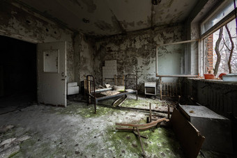废弃的医院房间普里皮亚季切尔诺贝利核事故excusion区