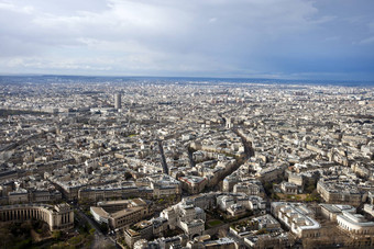 空中视图巴黎法国