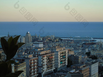 空中视图城市热那亚