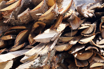 浪费木生产树皮修剪开放空气