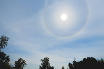 大气光学效果圆太阳热夏天一天大气<strong>你</strong>好现象太阳