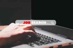 工作搜索概念找到职业生涯在线搜索盒子找到工作