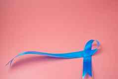 蓝色的丝带象征前列腺癌癌症