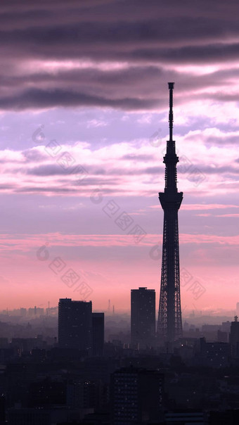 东京天空树轮廓建筑