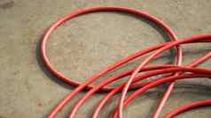 红色的颜色电权力线电缆