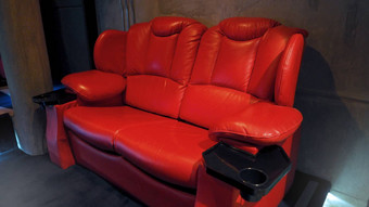 红色<strong>的</strong>颜色皮革电影剧院电影座位<strong>椅子</strong>