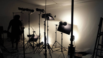 工作室照明设置照片拍摄生产