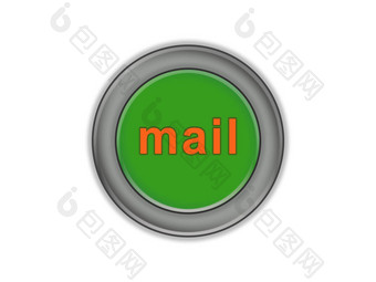 散装绿色<strong>按钮</strong>邮件白色背景
