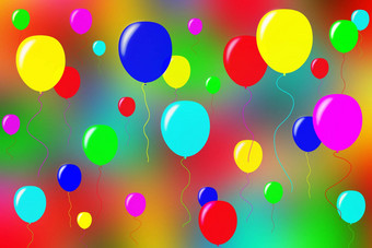 模糊的彩色的表面彩色的散装气球