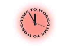 时钟单词时间工作时钟