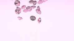 闪亮的宝石钻石水晶粉红色的背景