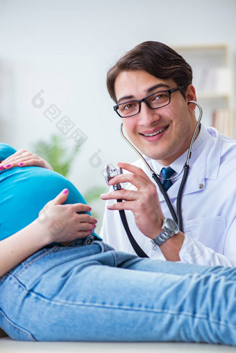 医生检查怀孕了女病人医院