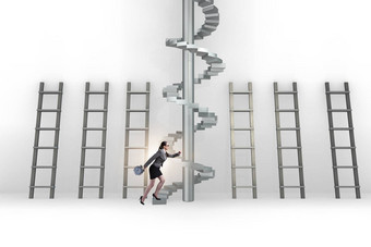职业生涯进展概念梯子楼梯