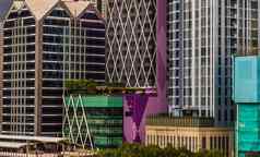 细节现代办公室建筑市中心曼谷现代弧