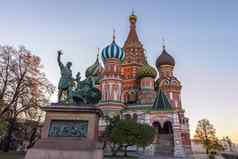 圣罗勒的大教堂纪念碑米宁波扎尔斯基红色的广场莫斯科俄罗斯