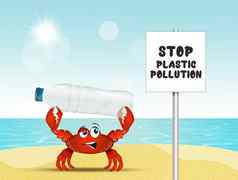 插图塑料污染海