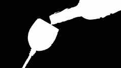 倒酒酒玻璃白色画插图黑色的背景有创意的纹理插图轮廓倒酒酒玻璃