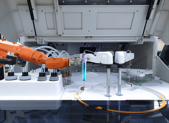 机器人医疗实验室机械手臂持有测试管