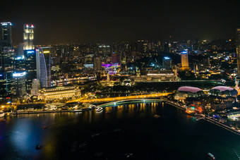 <strong>新加坡</strong>6月晚上前视图<strong>新加坡</strong>城市wid