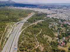 塞萨洛尼基希腊空中无人机景观交通periferiaki环路