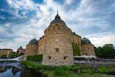 中世纪的城堡Orebro瑞典斯堪的那维亚