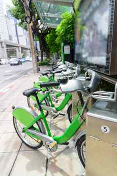 绿色自行车租金城市自行车租金