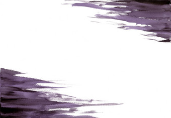 紫色的黑色的摘要<strong>手</strong>画水彩背景难看的东西风格油漆刷