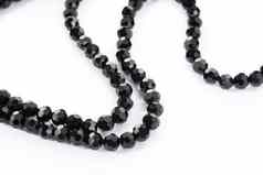 美丽的黑色的玻璃闪耀水晶isoalted珠子
