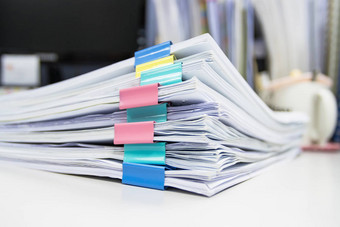 文件文件夹堆栈业务报告纸文件表格