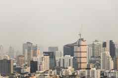 城市全景曼谷摩天大楼城市景观资本泰国