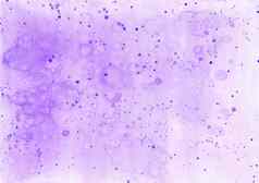 色彩斑斓的摘要手画水彩背景湿湿技术紫色的颜色飞溅纸
