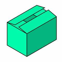 绿色盒子插图