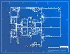 样本建筑蓝图蓝色的背景蓝色的