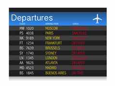 机场危机离开表格延迟取消了航班