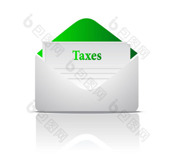 税邮件插图设计白色背景
