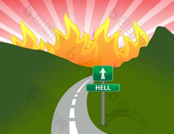 路地狱概念插图设计