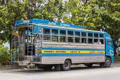 公共公共汽车芭东海滩海滩普吉岛泰国