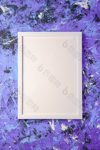 白色空模板图片框架变形蓝色的紫色的背景