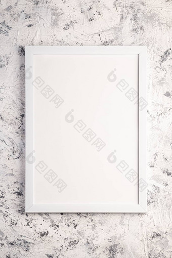 白色空模板图片框架变形明亮的灰色背景
