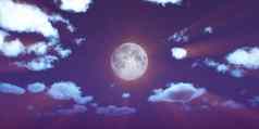 完整的月亮晚上晚上天空
