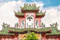 美丽的外观寺庙越南亚洲